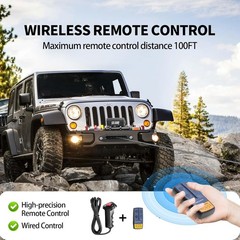 CXRCY 12V Electric Winch 13500LBS Synthetic Rope Wireless