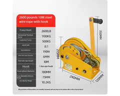 Hand Hoist Pounds Self Locking Manual Winch with Wire Rope and Hook Hand Tool