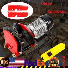Electric Hoist Trolley Winch Overhead Crane Lift w/I-Beam Links