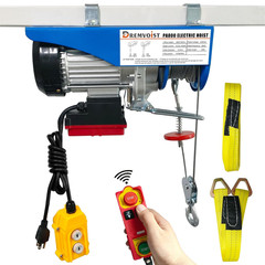 1760Lbs Electric Hoist,110V Electric Hoist Winch Wireless/Wired 2 in 1,33/65.6FT
