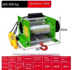 220V Wireless Remote Control Crane 1 Ton Electric Hoist Fast Heavy Duty