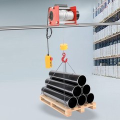 Electric Hoist with Long Steel Wire Rope 10.43×10.63×9.84 in 881LBS 110V Red