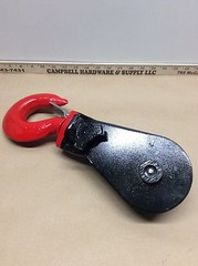 Block Tailboard 4Ton Wire Rope Sheave Tow Shackle Clevis Tree Sling Swivel Hook