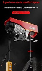 220v Electric Hoist Remote Control Home Micro Small Crane 1 Ton Hoist Winch