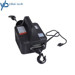2-in-1 Portable Electric Hoist Power Winch 1100lbs Wireless Remote Control 1500W