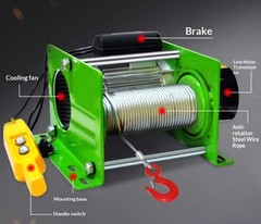 German-Style Hoist, Small Wireless Remote-Controlled Crane, Heavy-Duty Crane