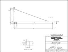 GORBEL WALL BRACKET JIB CRANE – 3 TON CAPACITY, SPAN 20 FT