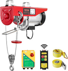 1320Lbs Wireless Electric Hoist, 1150W 110V Electric Steel Wire Winch with Wirel