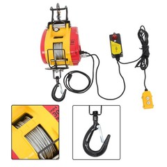 1100lbs 500kg 2in1 Portable Electric Hoist Winch Wire & Wireless Remote Control
