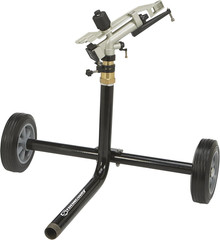Strongway Wheeled Sprinkler, 1-1/4 In. Die-Cast Aluminum Head with 5 Nozzles, 15