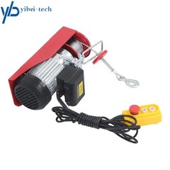 850W Electric Hoist 880lbs Crane Winch with Wired Remote Control 110V