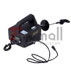 2-in-1 Portable Electric Hoist Power Winch 1100 lbs Wired Remote Control 1500W