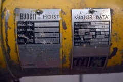 Budgit 1 Ton Hoist (Inv.39482)
