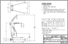 VESTIL FOLDABLE ENGINE HOIST/CHERRY PICKER – 500-2,000 LB CAPACITY – EHN-20-C