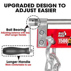 Big RED Engine Hoist Shop Crane Accessory, Steel 3 Position 3/4 Ton (1500 lbs) E