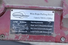 Northern Industrial tools wire rope pulling hoist 7040 lb. w/ 50 ft cable