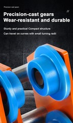 Manual Push Cart with Hand-Operated 0.5/1/2-Ton I-Beam Pulley Block