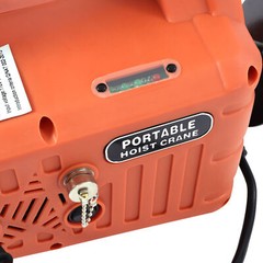 110V Portable Electric Hoist Winch Engine Crane Lifting wired Remote 1100lbs