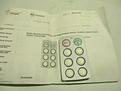 NEW CONDUCTIX WAMPFLER SAGA RADIO REMOTE CONTROL BUTTON LEGEND P/N XA-701P0221