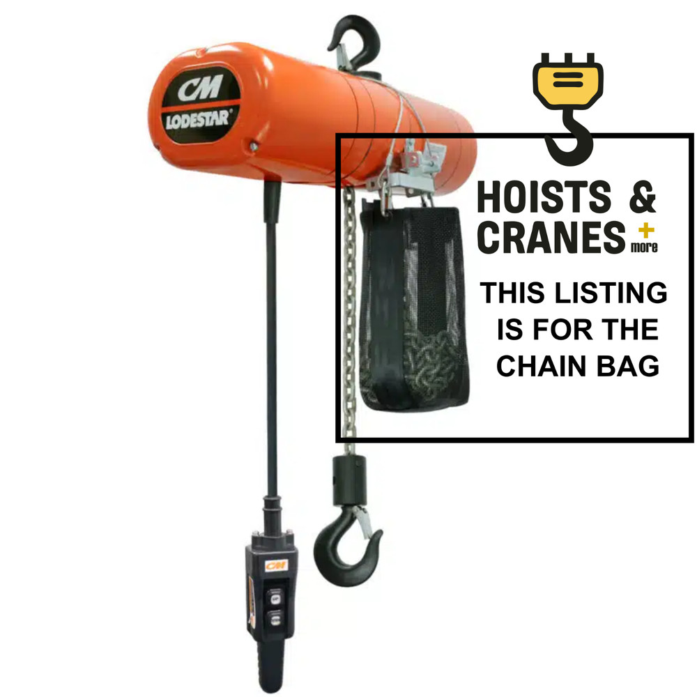 3810PNH CM LODESTAR 14″ HEAVY DUTY FABRIC CHAIN BAG FOR ELECTRIC CHAIN HOISTS