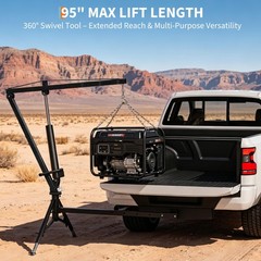 Hydraulic Pickup Truck Crane 1000lbs 360° Swivel Hoist Lift Hitch Mounted Crane