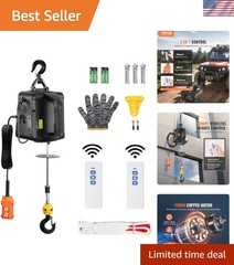 Powerful 3-in-1 Electric Hoist – 1100 lbs (1500W) with Wireless & Wired Controls