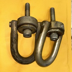 2 Jergens 9/16-12 Pivoting Swivels Lifting Rigging Hoist Rings, 2500 lbs