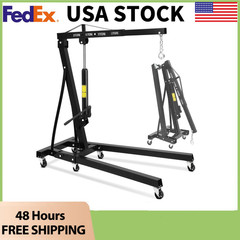 2Ton/4400lbs Engine Hoist Cherry Picker Shop Crane Folding Hydraulic Engine Lift