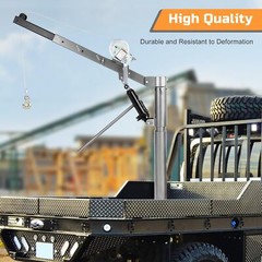 1000LBS Hydraulic Pickup Truck Crane Folding Mounted Bed 360° Jib Engine Hoist