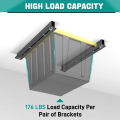 EVERHANGER Ceiling Storage Rack, Heavy Duty Overhead Garage Storage Rack, Adj…