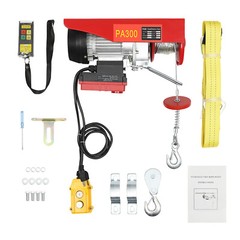 Electric Hoist 110V Electric Winch 440-2200lbs w/Wired & Wireless Control 2 in1