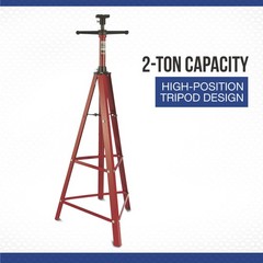 Strongway Tripod Hoist Jack Stand, 2-Ton Capacity, 48.75in.–80.5in. Lift Range,