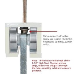 Electric Hoist Trolley Assembly – 6 Wheel Rollers for Garage Hoist Systems, Fits