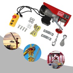110V 1763lbs Electric Cable Hoist Crane Winch Garage Lift Wired Remote Control