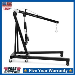 Hydraulic Engine Hoist ,2 Ton Heavy Duty Cherry Picker Shop Crane with 6 Casters
