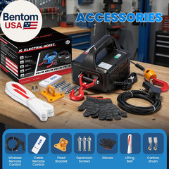 3 in 1 Electric Hoist Winch 1,100Lb Wireless Remote Control, Cable Remote Contro
