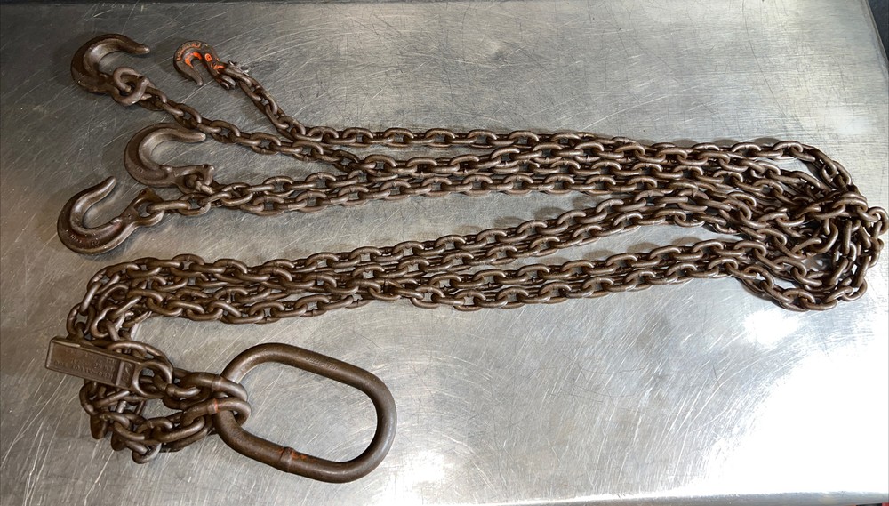 Cm Columbus Mckinnon 9/32 X 7” Adjustable Quad Sling Chain WLL Herc-Alloy 800