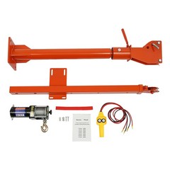 1100 LB Truck-Mounted Crane Hoist Truck-Mounted Crane with 12V Electric Winch