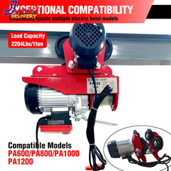 Electric Trolley for Power Hoist 2200LBS Capacity Fit 2.68-4.33 in I-Beam Push
