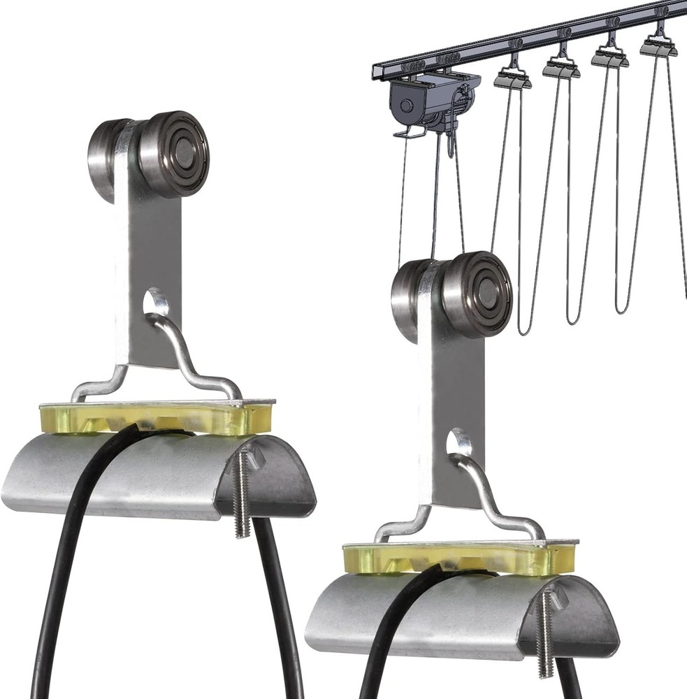 Cable Trolley for Electric Hoist Cable,C Track Rail Festoon Cable Trolley System