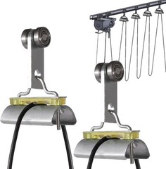 Cable Trolley for Electric Hoist Cable,C Track Rail Festoon Cable Trolley System