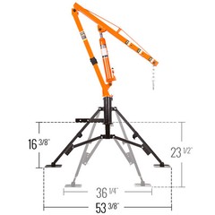 Elevate Outdoor Hydraulic Receiver Hitch Crane – 1,000 lb. Capacity