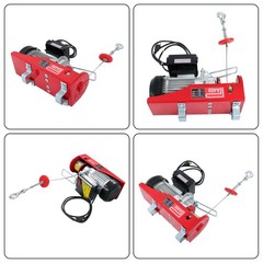Electric Hoist 880lbs Crane Winch with Wireless Remote Control 850W 110V