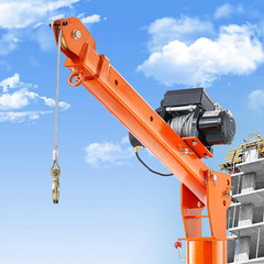 2200 Lbs Electric Pickup Truck Crane with 6000 Lbs Winch for Heavy Lifting