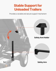 Uimoso Hydraulic Scissor Hoist Kit 8/10 Ton Fit 10-16′ Dump Trailer Bed Body