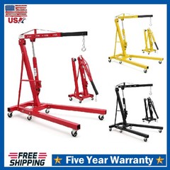 2T/4400 Lbs Engine Hoist Lift ,Folding Hydraulic Cherry Picker Shop Crane Hoist
