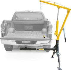 1000 lbs. Capacity Receiver Hitch Mounted Hydraulic Swivel Pickup Truck Crane