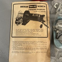 American Power Pull Winch AG 1500 12 Volt w/ hardware and manual