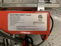 TESTED Intertek PARTSam Electric Hoist PA200B1 220/440 LBS