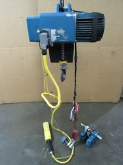 DEMAG ELECTRIC CHAIN HOIST 1/1 H5 V7,2/1,8 440/480V 2200LBS 200″ DROP W/ TROLLEY